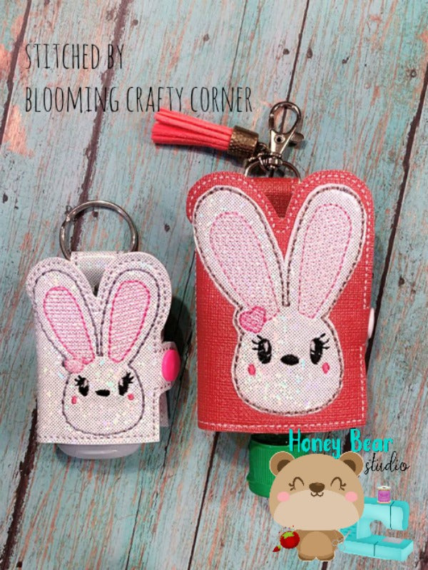 Hand Sanitizer Sani Wrap Holder Kawaii Rabbit Bunny 5x7 single hooping –  Honey Bear Studio