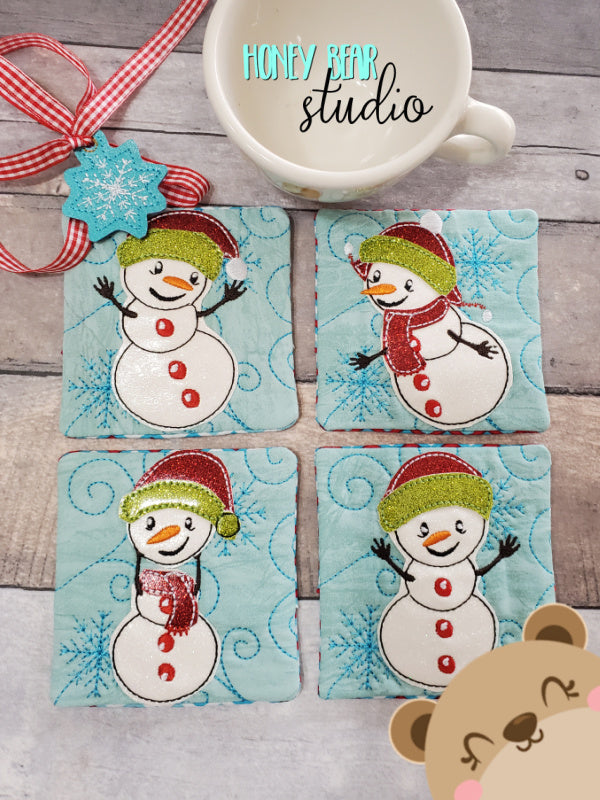 Snowman coaster best sale set