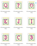 Crookshanks Font A-Z Applique Banner 4x4, 5x7 DIGITAL DOWNLOAD embroidery file ITH In the Hoop 0824