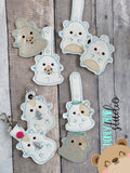 Adorable Hamster Horde Kawaii Big Set Snap Tab, Eyelet Fob 4x4 SET DIGITAL DOWNLOAD embroidery file ITH In the Hoop 0423 04