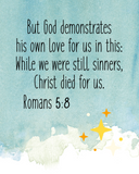 LOVED Romans 5:8 Bookmark for 4x4 5x7 DIGITAL DOWNLOAD embroidery file ITH In the Hoop 1024 02