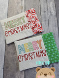 HUGE VALUE PACK Say Merry Christmas Six Languages 2 styles each side app MUG RUG ONLY 5x7 DIGITAL DOWNLOAD embroidery file ITH In the Hoop 1124 02