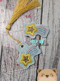 Stardust Starshine feltie SET, feltie, charm or zipper pull eyelet for 4x4, 5x7  DIGITAL DOWNLOAD embroidery file ITH In the Hoop 0624 01